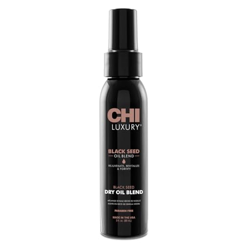 CHI Luxury Black Seed Oil Blend Dry Oil, Revitalizing & Nourishing Hair Oil, Creates Smooth & Shiny Hair, Sulfate, Paraben, & Cruelty-Free, 3 Oz