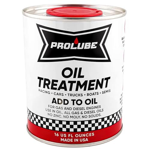Prolube Oil Treatment - Engine Oil Additive for Gas & Diesel Engines - Reduces Wear, Noise, Vibration - Boosts Fuel Economy & Horsepower - Works on Transmissions & Differentials (16oz)