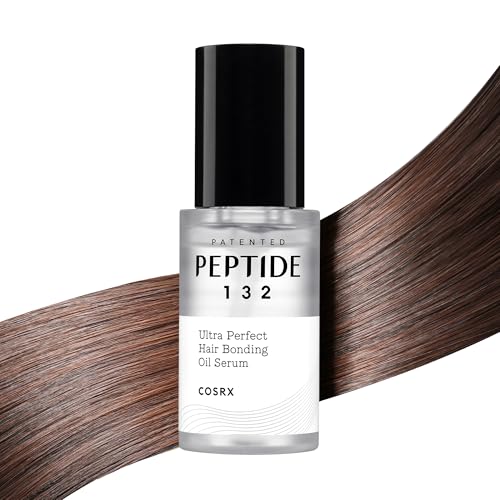 COSRX PEPTIDE 132 Hair Bonding Oil Serum, Travel Size Keratin Treatment for Frizzy, Damaged, Dry Hair – Repairs Split Ends, Adds Hair Gloss, For All Hair Types – 0.94 fl oz