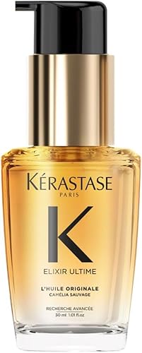 Kerastase Elixir Ultime Refillable Hair Oil - Hydrates & Smoothes Friz — Our hands-on testing setup for oribe gold lust nourishing