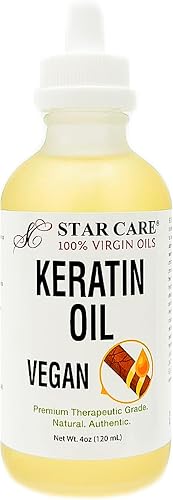 STAR CARE 100% Virgin Keratin Vegan Oil for Hair and Skin (4oz/120ml) — Our recommended configuration for best results