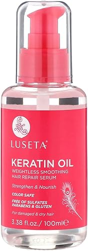 Luseta Keratin Hair Oil Serum for Color Treated Damaged & Dry Hair Str — Build quality and design details up close