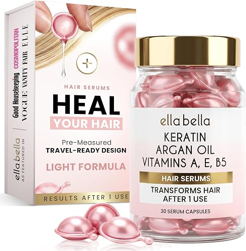 ELLA BELLA Keratin Hair Serum with Argan Oil & Vitamins A, E, B5 – An — Side-by-side comparison of top picks in this category