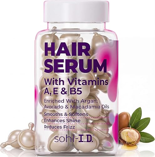 sohl-I.D. Hair Serum for Frizzy Hair, Treatment for Dry & Damaged Stra — Our hands-on testing setup for olaplex no. 7 bonding oil 