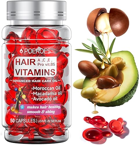 POEROES Hair Oil 50 Capsules - Hair Vitamins A C E Pro B5 - Hair Treat — Side-by-side comparison of top picks in this category